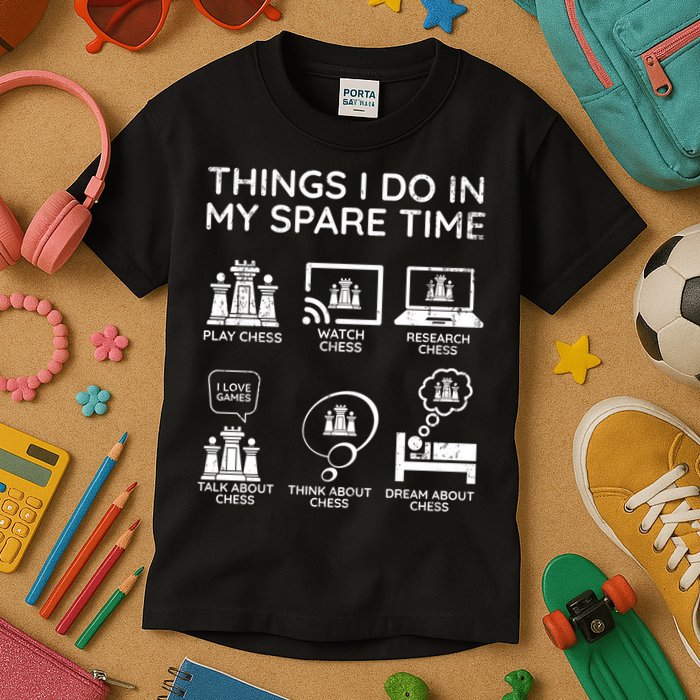 Things I Do In My Spare Time Chess Player Kids T-Shirt