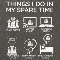 Things I Do In My Spare Time Chess Player Cotton Canvas Backpack