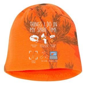 Things I Do Spare Time Guitar Funny Music Guitarist Musician Cool Gift Kati - Camo Knit Beanie