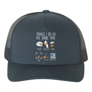 Things I Do Spare Time Guitar Funny Music Guitarist Musician Cool Gift Yupoong Adult 5-Panel Trucker Hat