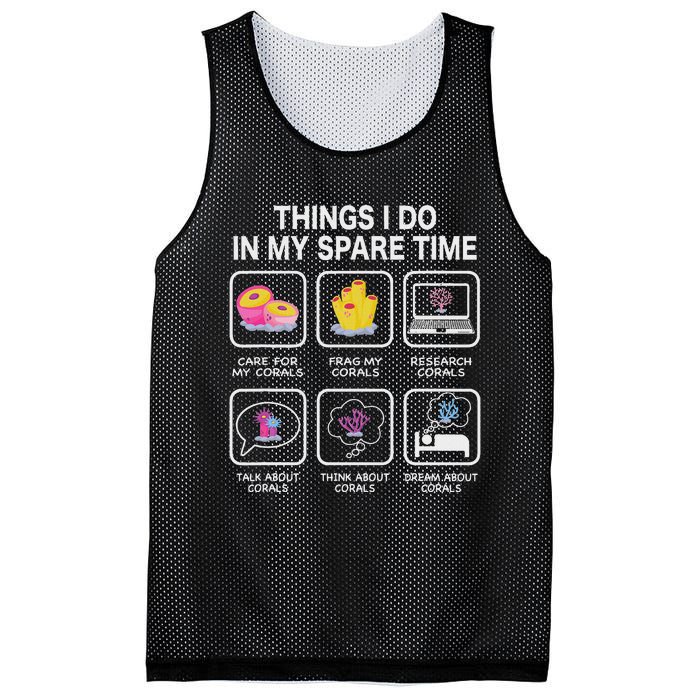 Things I Do In My Spare Time Corals For Aquarium Aquarist Mesh Reversible Basketball Jersey Tank