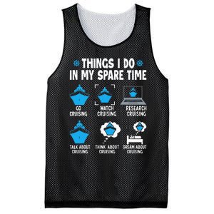 Things I Do In My Spare Time Funny Cruise Cruising Mesh Reversible Basketball Jersey Tank