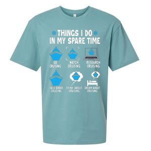 Things I Do In My Spare Time Funny Cruise Cruising Sueded Cloud Jersey T-Shirt