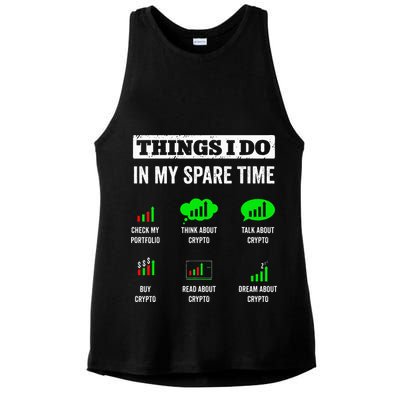 Things I Do In My Spare Time Trading Funny Crypto Investing Ladies PosiCharge Tri-Blend Wicking Tank