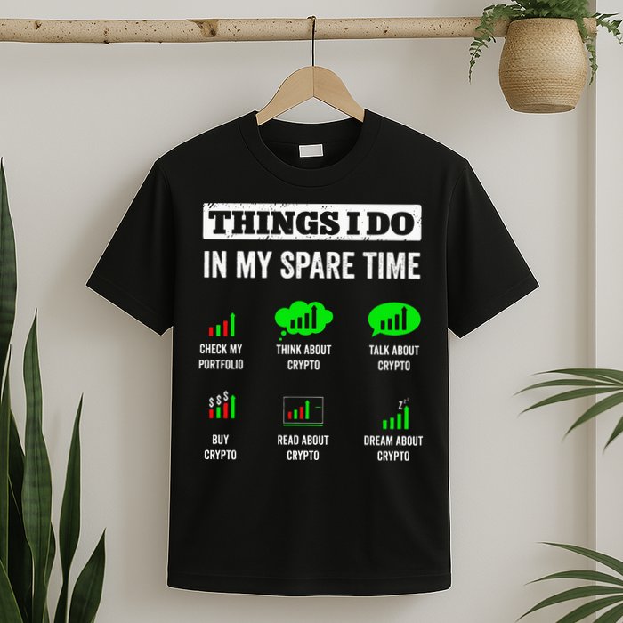 Things I Do In My Spare Time Trading Funny Crypto Investing T-Shirt