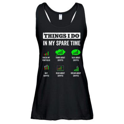 Things I Do In My Spare Time Trading Funny Crypto Investing Ladies Essential Flowy Tank