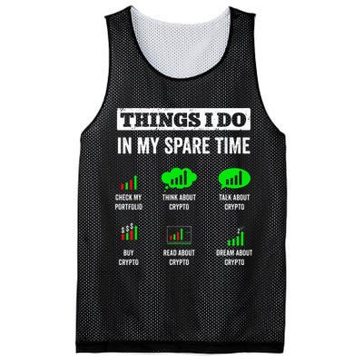 Things I Do In My Spare Time Trading Funny Crypto Investing Mesh Reversible Basketball Jersey Tank