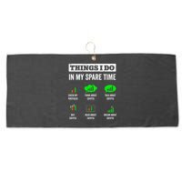 Things I Do In My Spare Time Trading Funny Crypto Investing Large Microfiber Waffle Golf Towel