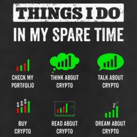 Things I Do In My Spare Time Trading Funny Crypto Investing 25L Jumbo Tote