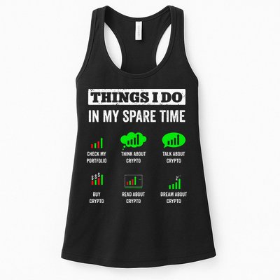 Things I Do In My Spare Time Trading Funny Crypto Investing Womens Tank Top
