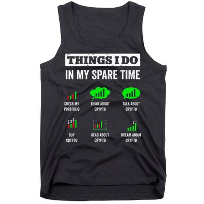 Things I Do In My Spare Time Trading Funny Crypto Investing Tank Top