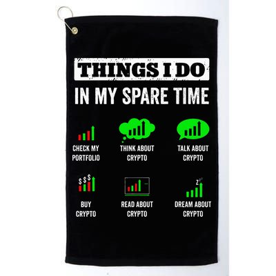 Things I Do In My Spare Time Trading Funny Crypto Investing Golf Towel