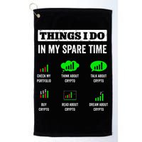 Things I Do In My Spare Time Trading Funny Crypto Investing Golf Towel