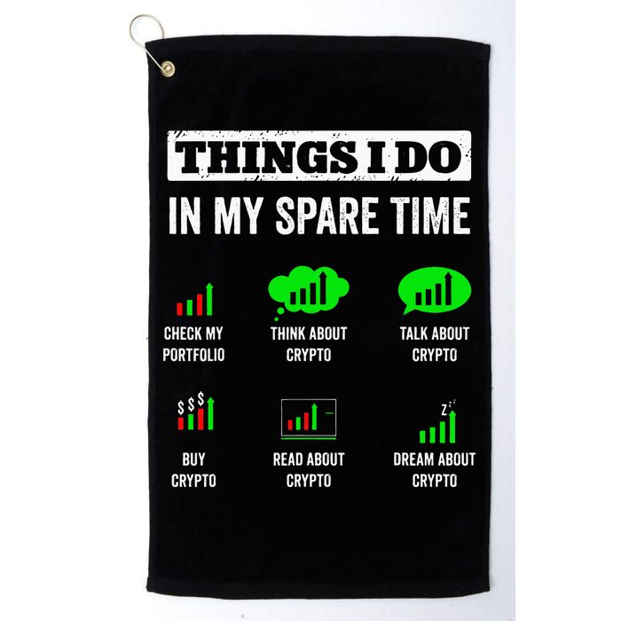 Things I Do In My Spare Time Trading Funny Crypto Investing Golf Towel
