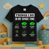 Things I Do In My Spare Time Trading Funny Crypto Investing Toddler T-Shirt