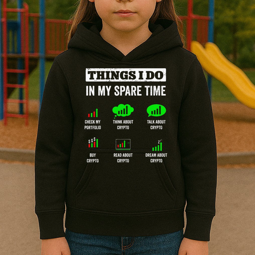 Things I Do In My Spare Time Trading Funny Crypto Investing Kids Hoodie