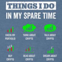 Things I Do In My Spare Time Trading Funny Crypto Investing Garment-Dyed Sweatshirt