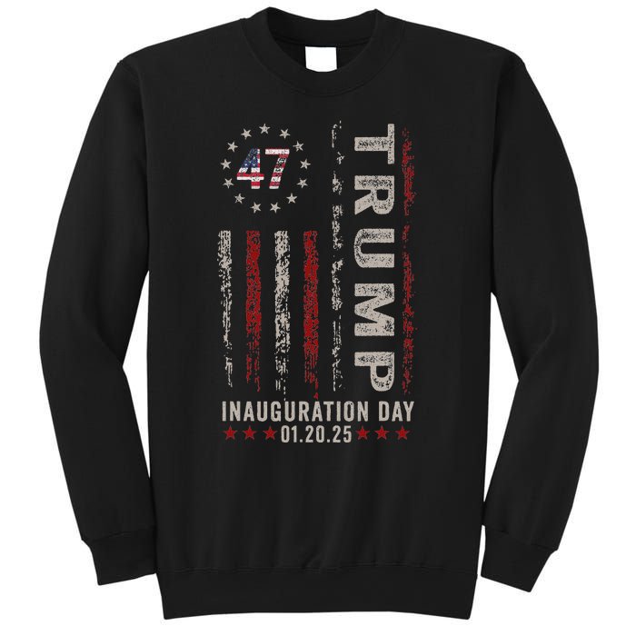 Trump Inauguration Day 2025 Memorabilia Usa Flag Vintage Sweatshirt