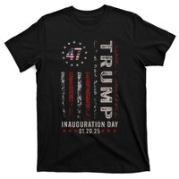 Trump Inauguration Day 2025 Memorabilia Usa Flag Vintage T-Shirt