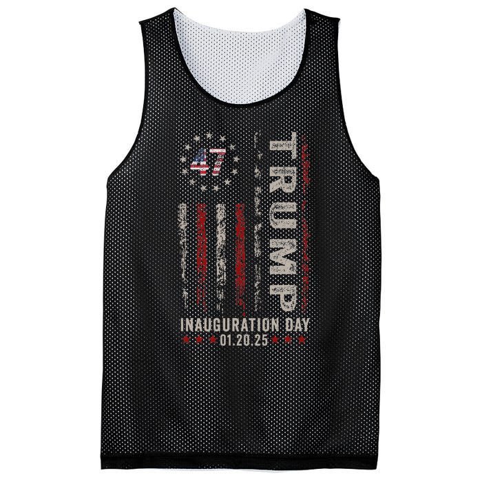 Trump Inauguration Day 2025 Memorabilia Usa Flag Vintage Mesh Reversible Basketball Jersey Tank