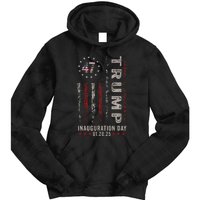 Trump Inauguration Day 2025 Memorabilia Usa Flag Vintage Tie Dye Hoodie