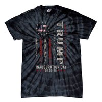 Trump Inauguration Day 2025 Memorabilia Usa Flag Vintage Tie-Dye T-Shirt