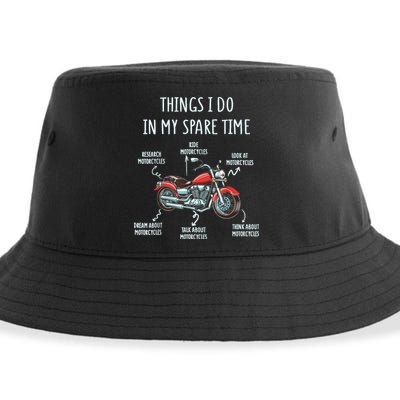 Things I Do In My Spare Time Motorcycle Biker Rider Riding Sustainable Bucket Hat