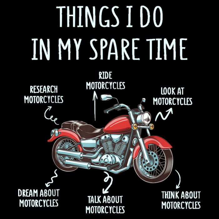 Things I Do In My Spare Time Motorcycle Biker Rider Riding Bag