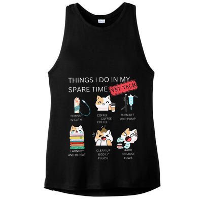 Thing I Do In My Spare Time Vet Tech Veterinary Technician Ladies PosiCharge Tri-Blend Wicking Tank