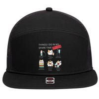Thing I Do In My Spare Time Vet Tech Veterinary Technician 7 Panel Mesh Trucker Snapback Hat
