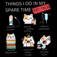 Thing I Do In My Spare Time Vet Tech Veterinary Technician Tall T-Shirt