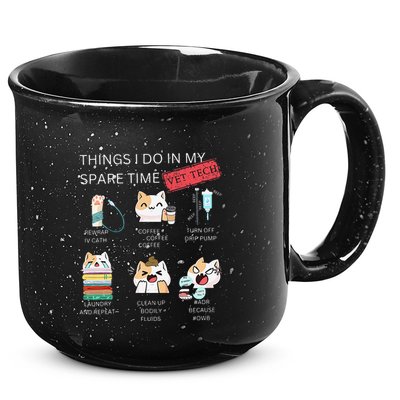 Thing I Do In My Spare Time Vet Tech Veterinary Technician 15oz Campfire Ceramic Mug