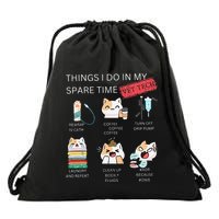 Thing I Do In My Spare Time Vet Tech Veterinary Technician Drawstring Bag