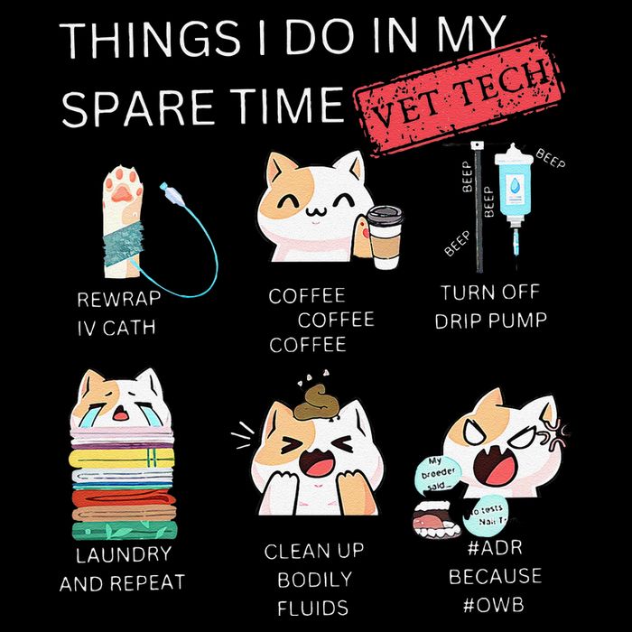 Thing I Do In My Spare Time Vet Tech Veterinary Technician Drawstring Bag