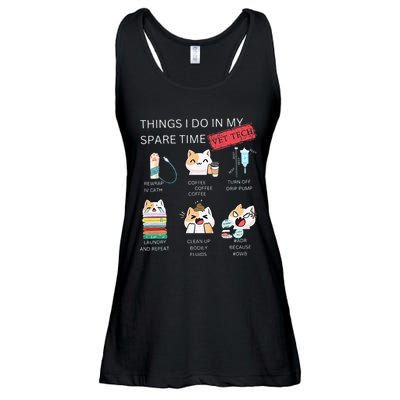Thing I Do In My Spare Time Vet Tech Veterinary Technician Ladies Essential Flowy Tank