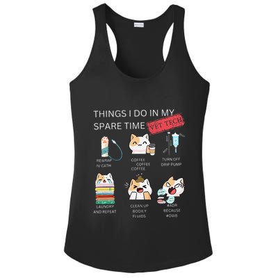 Thing I Do In My Spare Time Vet Tech Veterinary Technician Ladies PosiCharge Competitor Racerback Tank