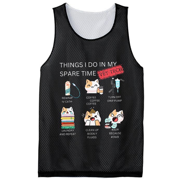 Thing I Do In My Spare Time Vet Tech Veterinary Technician Mesh Reversible Basketball Jersey Tank