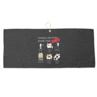 Thing I Do In My Spare Time Vet Tech Veterinary Technician Large Microfiber Waffle Golf Towel