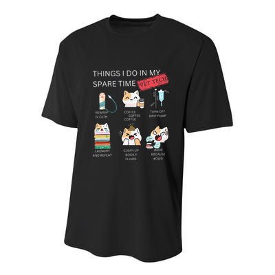 Thing I Do In My Spare Time Vet Tech Veterinary Technician Youth Performance Sprint T-Shirt
