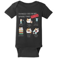 Thing I Do In My Spare Time Vet Tech Veterinary Technician Baby Bodysuit
