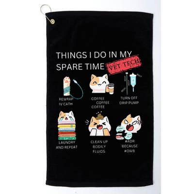 Thing I Do In My Spare Time Vet Tech Veterinary Technician Golf Towel