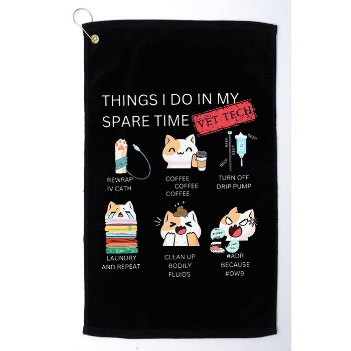 Thing I Do In My Spare Time Vet Tech Veterinary Technician Golf Towel