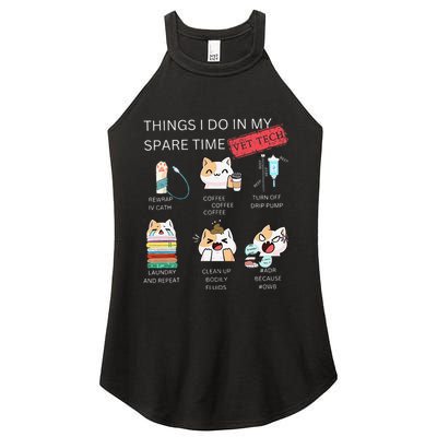 Thing I Do In My Spare Time Vet Tech Veterinary Technician Women's Perfect Tri Rocker Tank