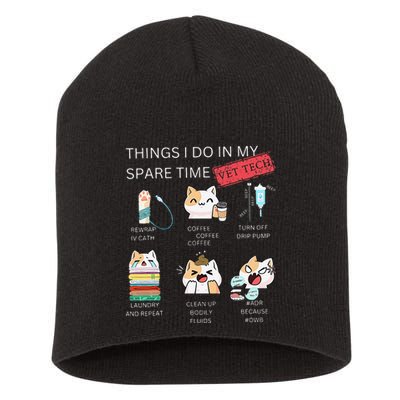 Thing I Do In My Spare Time Vet Tech Veterinary Technician Short Acrylic Beanie