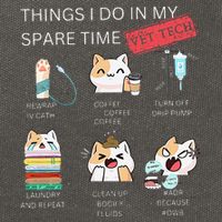 Thing I Do In My Spare Time Vet Tech Veterinary Technician Cotton Canvas Backpack