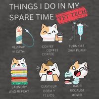 Thing I Do In My Spare Time Vet Tech Veterinary Technician Vector Backpack