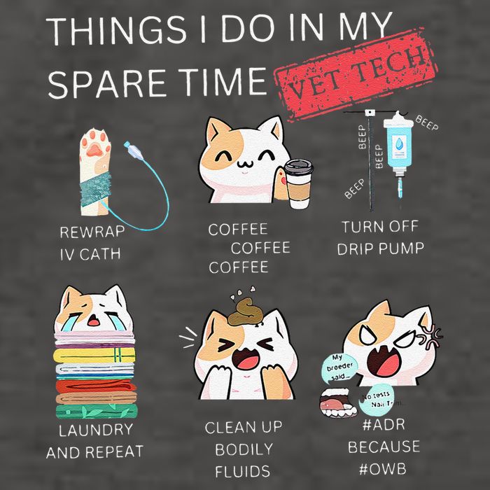Thing I Do In My Spare Time Vet Tech Veterinary Technician Vector Backpack