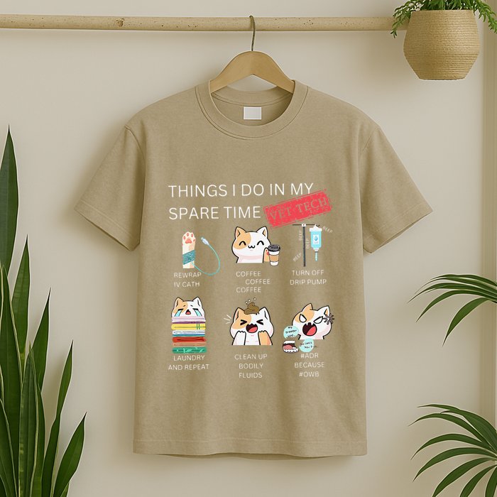 Thing I Do In My Spare Time Vet Tech Veterinary Technician T-Shirt