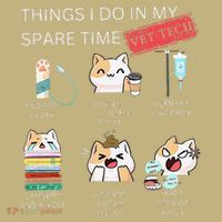 Thing I Do In My Spare Time Vet Tech Veterinary Technician Magnet