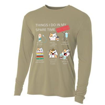 Thing I Do In My Spare Time Vet Tech Veterinary Technician Cooling Performance Long Sleeve Crew